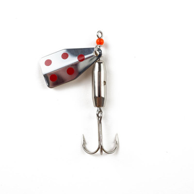 Jake's Lures Stream-A-Lure Silver Red Dots 5g