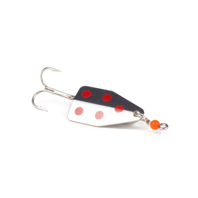 Jake's Lures Stream-A-Lure Silver Red Dots 5g