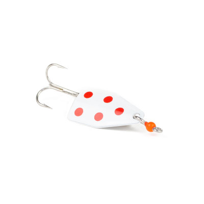 Jake's Lures Stream-A-Lure White Red Dots 5g