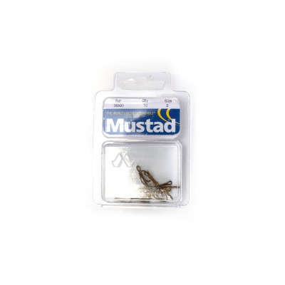 10 Mustad Ryder-Haken #2